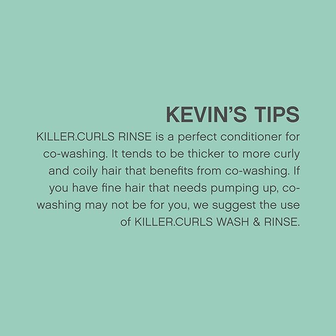 KEVIN.MURPHY KILLER.CURLS RINSE - Nourishing Curl Conditioner - Care for Natural & Permed Hair - With Hydrating Oat Milk - Colour-Safe & Vegan - 250 mL / 8.4 fl oz