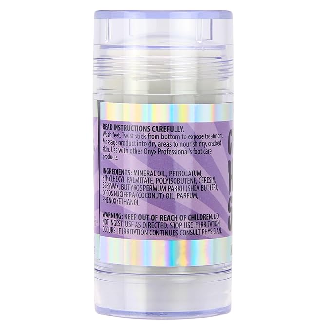 Onyx Professional Cracked Heel Repair Balm Stick for Dry Cracked Feet Treatment, Lavender Scent, 2 pack - Moisturizing Foot Balm, Rolls On, No Mess Like Foot Cream or Foot Lotion, Heel Treatment
