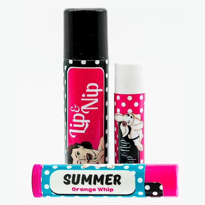 Orange Whip “Summer” Flavored Balms | Orange Whip Flavored Hydrating Lip Balm, Nipple Balm, and Full Body Balm | Lip Balm & Moisturizer and Intimacy Enhancer - Pack of 3