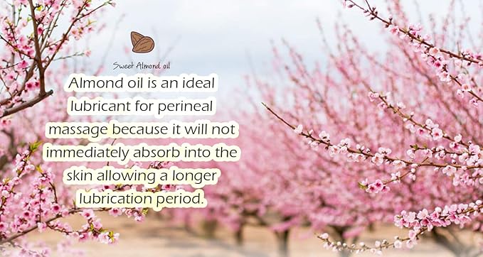 Mommy Care Perineal Massage Oil Labor Preparation, Flexible Perineal Massage Oil, Sweet Almond Oil For Pregnancy and Postpartum Recovery 100ml/3.38 fl.oz Certified Organic All Natural