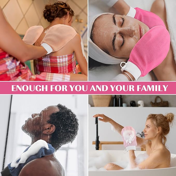 20 Pcs Exfoliating Glove Bulk Summer Exfoliator Mitt Body Scrubber 150d Viscose Fiber Deep Skin Korean Scrub Mitt for Spa Massage Dead Skin Remover for Men and Women(Multicolor)