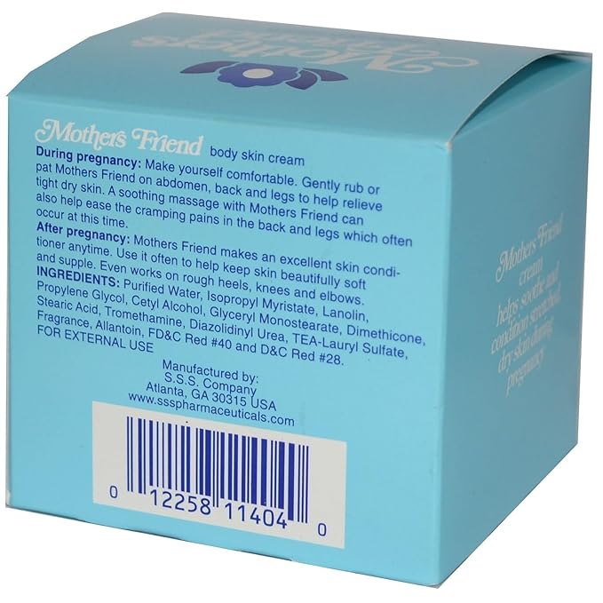 1 Pack of Mothers Friend Body and Skin Cream, for Stretched Tight and Dry Skin of Pregnancy
