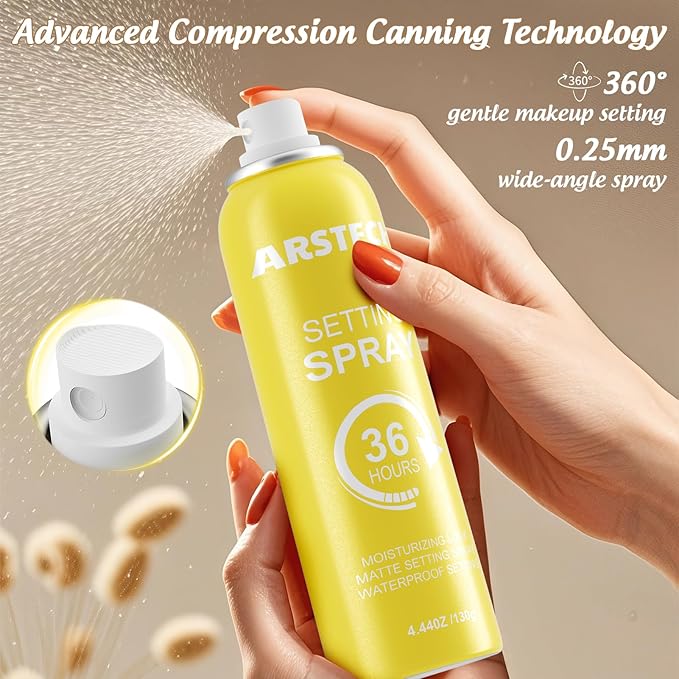 Setting Spray for Makeup Long Lasting for up to 36HR Wear Vitamin C Ultra-Fine Face Mist Dewy Hydrating & Soothing Finishing Spray for Make Up Fixing Spray All-Day Fresh Look 4.44 oz