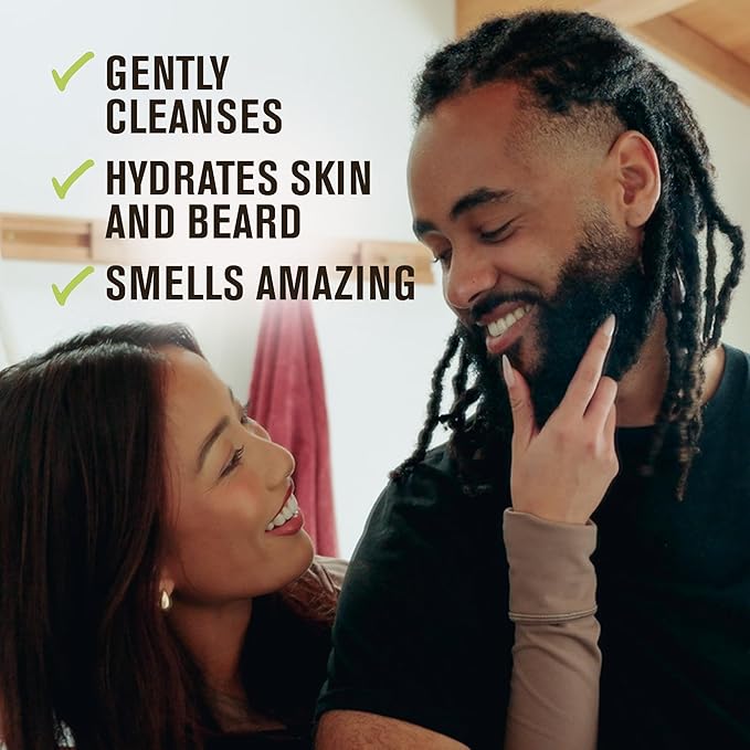 Every Man Jack Beard + Face Wash - Subtle Aged Bourbon Fragrance - Cleans and Helps Condition and Soften Your Beard and Skin Underneath - Naturally Derived with Aloe and Glycerin- 6.7 fl oz (2 Pack)