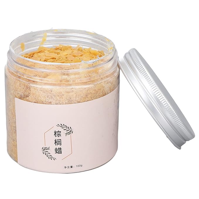 100g Palm Wax Pellets, Carnauba Wax for Lip Balm, Cosmetics DIY Carnauba Wax Material Accessory Lip Balm Making Supplies for Lipstick Lip Balm Making Increase the Melting Point of Lipstick