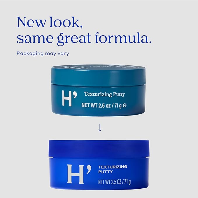 Harry's Texturizing Hair Putty for Men with Malleable Hold with Matte Finish - 2.5 oz - No Parabens or Sulfates - PACKAGING MAY VARY