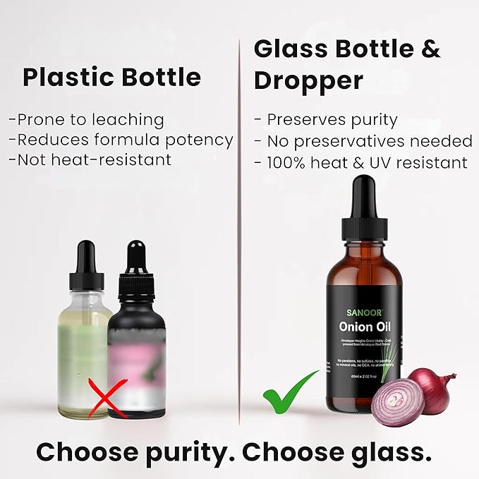 Himalayan Red Onions Oil | 100% Pure (2.02oz)| Cold-pressed, stimulates hair growth, strengthens follicles, and treats infections for healthier hair | 60ml