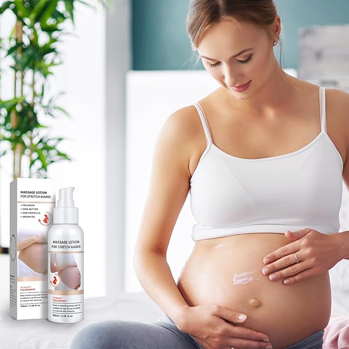 Stretch Mark Cream for Pregnancy - Brightening and Moisturizing with Collagen and Avocado Extract - Promotes Skin Elasticity and Fades Postpartum Stretch Marks - for Use on The Tummy, HIPS - 3.38 oz