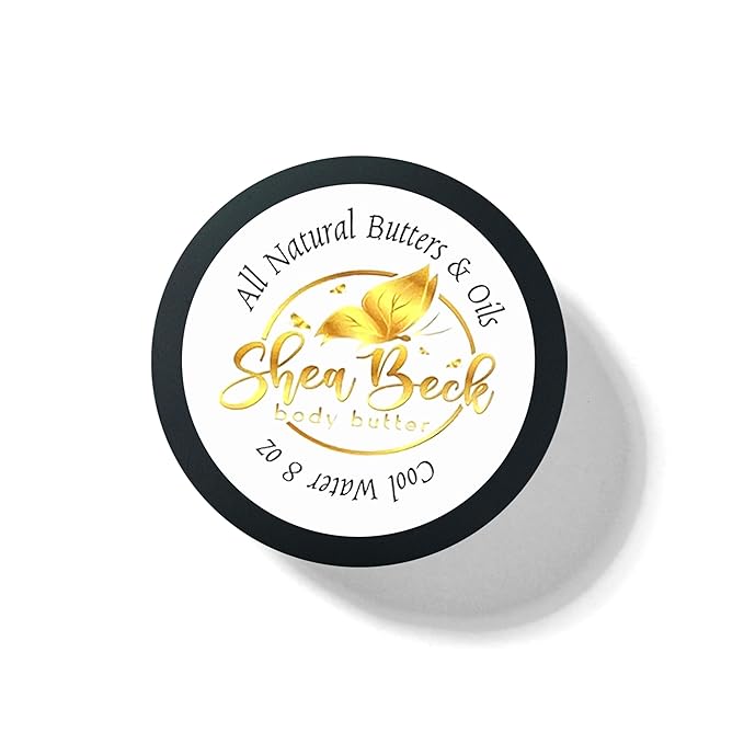 Body Butter Blend: Natural Shea, Cocoa, & Mango w/Jojoba Oil for Radiant Skin and Beard | Moisturizing (8 Oz, Cool Water (Our version of))
