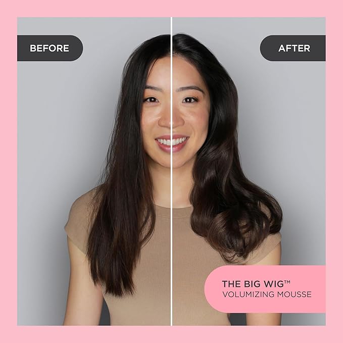 Cake Beauty Volumizing Mousse, The Big Wig - High Volume, Flexible Hold Hair Mousse with 450 F Heat Protection - For All Hair Types - 8.4 oz (Pack of 2)