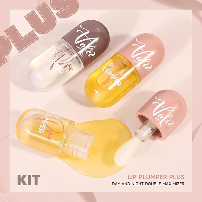 Lip Plumper by Vafee, Natural Lip Plumper and Lip Care Serum, Lip Enhancer for Fuller, Lip Mask, Beautiful Fuller, Hydrating & Reduce Fine Lines (A-02#PLUS Yellow) (A-02#PLUS Yellow)