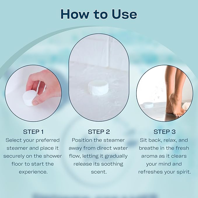 Shower Steamers Aromatherapy for Women 15-Pack (30g), Eucalyptus & Mint Shower Tablets, Perfect spa and Relaxation Mother & Father Gifts