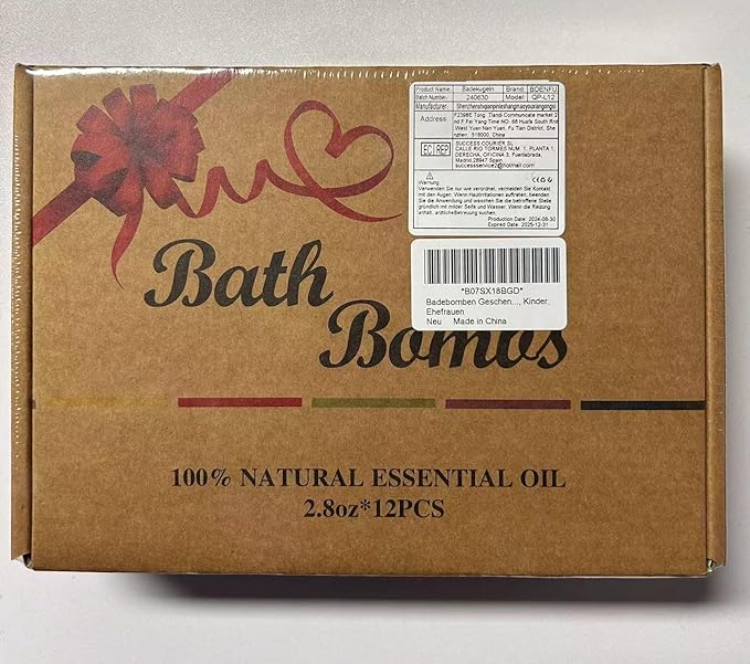 Bath Bombs Gift Set 12 PCS 2.8oz Organic Natural Essential Oils, Relax and Moisturize Skin, Luxury Spa Bomb Gifts for Girl, Mom, Kids, Wife, Birthday, Valentine's Day, Anniversary
