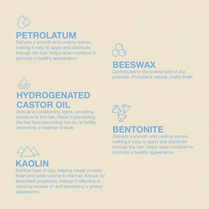 Jeff's Barbershop Clay Pomade and Texture Spray Duo - Medium Hold, Matte Finish - Sandalwood Scented