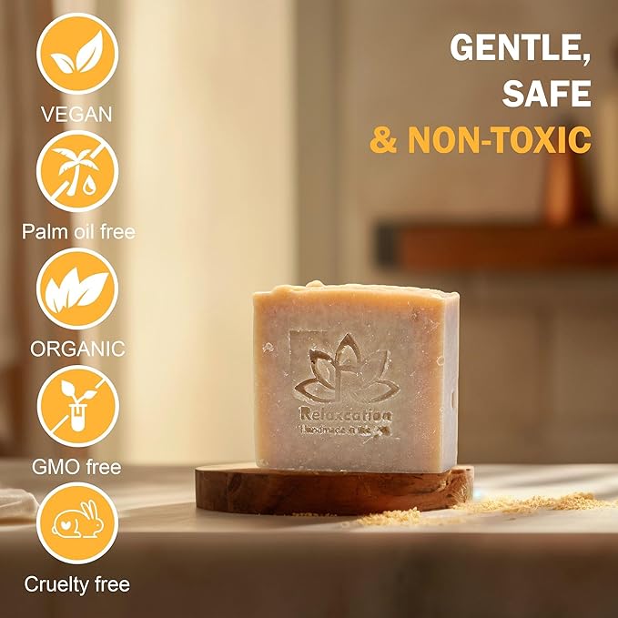 MADE IN USA GOAT MILK and HONEY SOAP BARS - FROM FRESH GOAT MILK | Hand and Body Soap For Eczema, Psoriasis & Dry Sensitive Skin | Soft and Moisturizing | Natural Soap Bar |100% Handmade | 3 Bars
