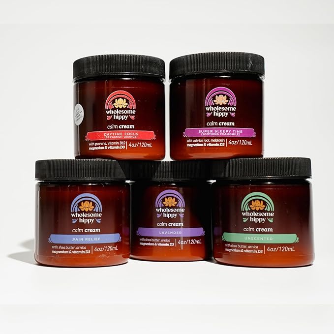 Calm Body Cream with Magnesium, Arnica & Vitamin D3 – Lavender Scented – Nourishing Botanical Moisturizer with Shea, Turmeric & Aloe – 4oz