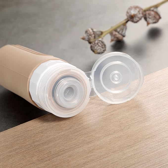 Travel Bottles for Toiletries, Tsa Approved 3oz Travel Size Containers BPA Free Leak Proof Refillable Liquid Silicone Squeezable Travel Accessories for Shampoo Conditioner Lotion (4 Pack)