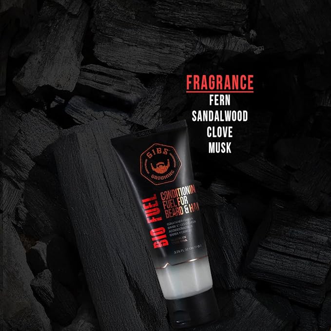 GIBS BioFuel Hair Conditioner For Men - Beard & Hair Conditioner, 3.25 oz