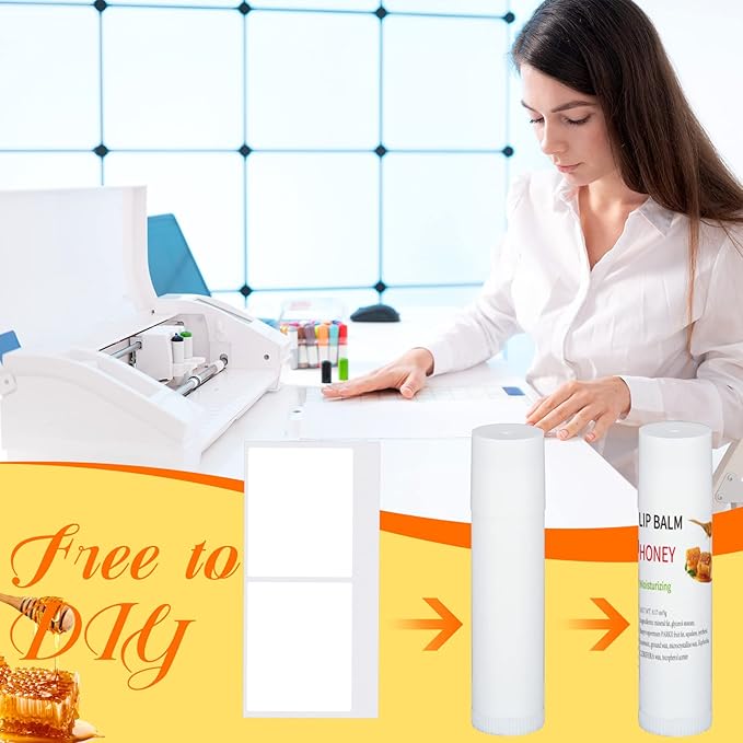 Demissle 150 Pcs Unlabeled Lip Balm Bulk Chapped Stick Blank Mini Lip Balm Gifts Moisturizing Lip Balms Favors for Women Homeless Wedding Bridal Shower Favors Baby Shower Guests Favors(Honey)