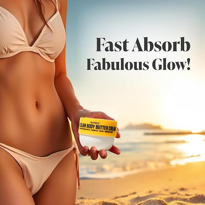 Nutrius | Brazilian Body Butter Cream 2-Pack | Smooth, Fast-Absorbing, Non-Greasy | Infused With Cupuacu Butter