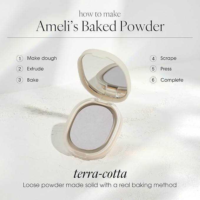 BAKED POWDER 003 MILKY VIOLET, Terra-Cotta Facial Powder, Crease-free, Smudge Free & Weightless Setting powder (6.2g, 0.014 oz.)