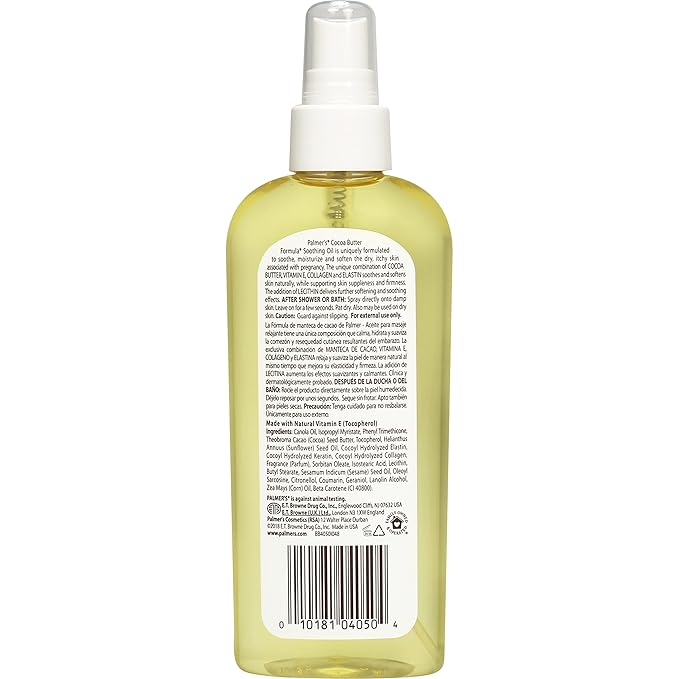 Palmer's Cocoa Butter Formula Massage Lotion for Stretch Marks & Cocoa Butter Formula Soothing Oil with Vitamin E, Dry, Itchy Skin Relief, Pregnancy-Safe Anti-Itch Body Oil, 5.1 Ounces
