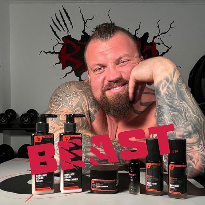 The Beard Struggle Eddie Hall Beast Line Beard Cream – Ragnarok Rising Signature Edition – Tame, Style & Condition Beard – Non-Greasy Formula with Legendary Scent