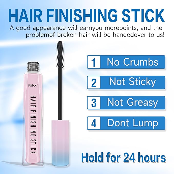 5 Pcs Hair Wax Set for Women & Baby Accessories, Edge Control Slick for Flyaways, Finishing Stick, Styling Comb, Gel for Fixing