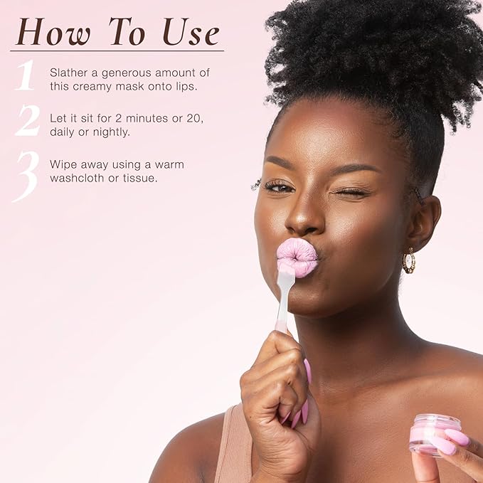 sara happ Sweet Clay Mask + Vanilla Bean Sugar Scrub Lip Duo, Exfoliating and Moisturizing Lip Treatments for Dry and Flaky Lips, Vegan (0.47 ounce and 0.5 ounce jars)