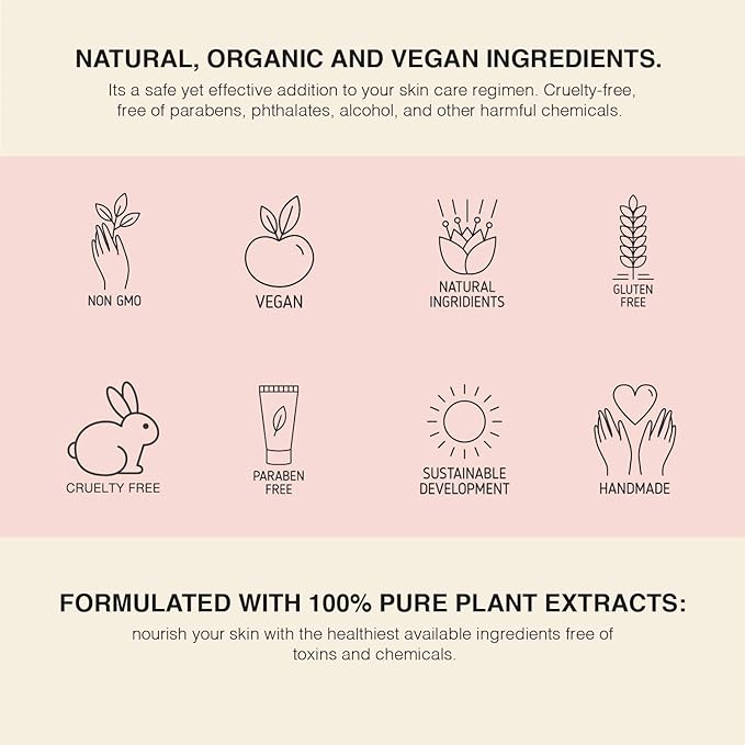 Peony Multi-Use Oil for Face, Body and Hair - Organic Blend of Apricot, Vitamin E Sweet Almond Oil for Dry Skin, Rose Petals & Bergamot Essential Oil - 4 Fl Oz