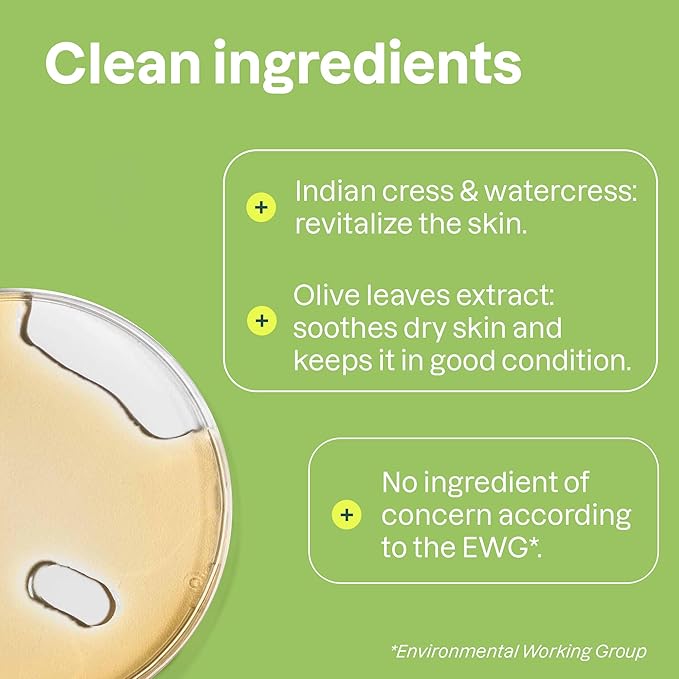 ATTITUDE Body Wash, EWG Verified Shower Gel, Dermatologically Tested, Plant and Mineral-Based, Vegan Personal Care Products, Olive Leaves, 16 Fl Oz (Pack of 6)