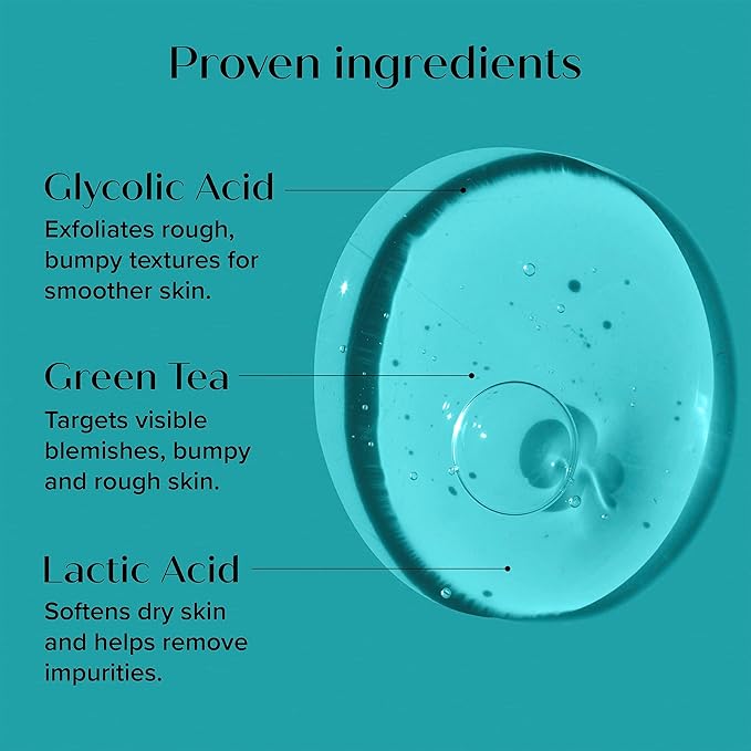 Medix 5.5 20% Glycolic Acid Booster + Exfoliating Body Wash Cleanser Skin Care 2 Piece Set | AHA Exfoliant Cleanser+ Body Serum Both Refine+ Soften Dead Dry Skin, Bumps, Wrinkles & Fine Lines, Bundle