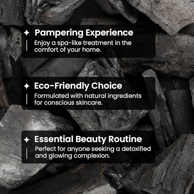 DetoxGlow Activated Charcoal Face Mask | With Mulberry Extract, Niacinamide, Kokum Butter & Vitamin E | Deep Cleansing & Brightening | Hydrates & Nourishes Skin | For All Skin Types - 3.38 Oz