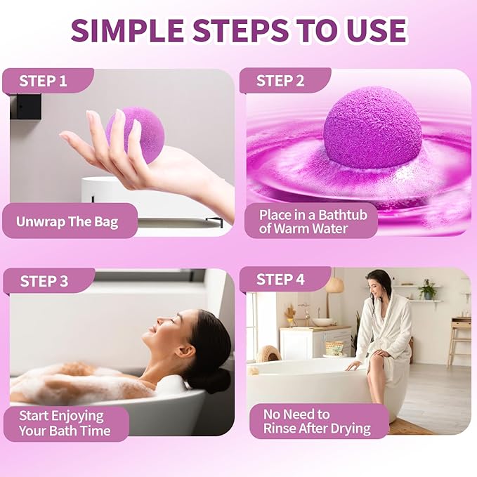 Bath Bombs Birthday Gift for Women Mom Her Daughter Wife Set, 24-Pack Aromatherapy Bubble Bath, Handmade Natural & Organic, Spa Relaxing Birthday Gifts for Men, Amazing Present for Kids