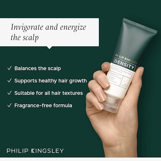 PHILIP KINGSLEY Density Stimulating Mask for Thinning Hair and Hair Loss, All Hair Types, Scalp Care Product to Energize and Balance, 2.53 oz