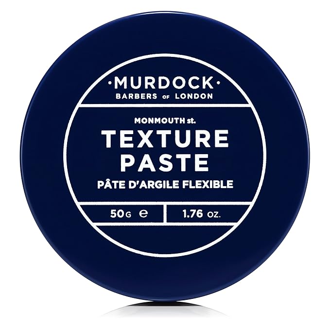 Murdock London Texture Paste – Soft Hold, Low Sheen Hair Paste for Men + Rough Textured Finish Without Grease – Lightweight Styling Cream for Short to Medium Hair (1.76 fl. oz.)