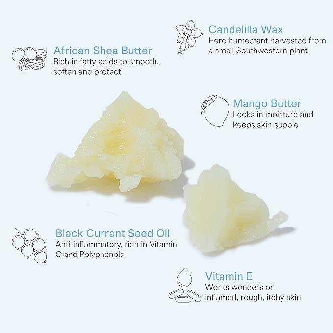 Cracked Heel Repair Foot Care Balm, Smooths & Fills Cracks & Rough Skin with Healing Shea & Mango Butters, Vegan, Cruelty Free, 1 oz