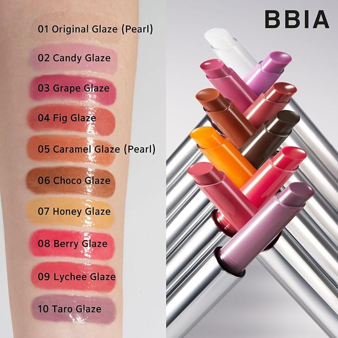 BBIA Over Glaze Stick - Lip Plumping Gloss Melting Balm Lipstick, Intensive Volume Up, High Shine & Glossy, Ultra Watery Moisturizing & Volumizing, Glowy Texture, Korean Lip Makeup (08 BERRY GLAZE)