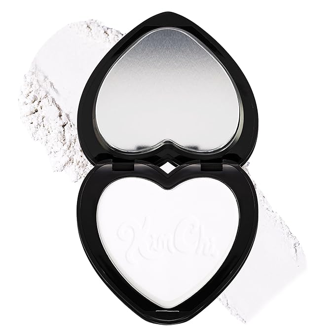 KimChi Chic Almost Catfished Micro Pressed Powder - Brightening Under Eye Setting Powder, Reduces Dark Circles, No Flashback, That White Powder
