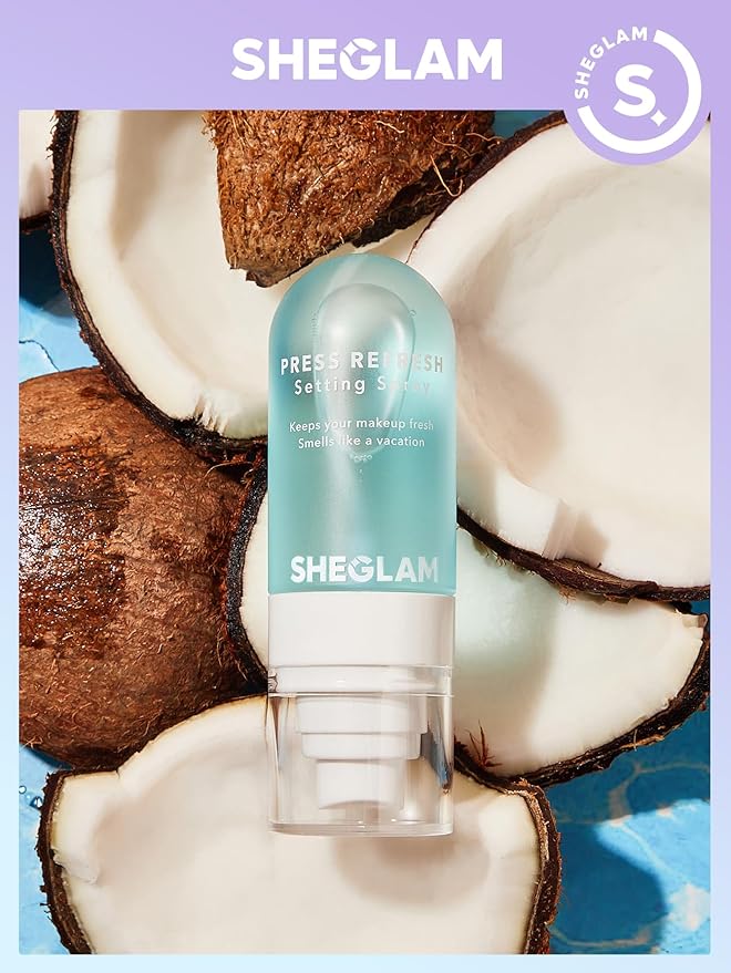 SHEGLAM Press Refresh Setting Spray Moisturizing Long Lasting Makeup Setting Spray Oil-Control Non-Greasy-Green