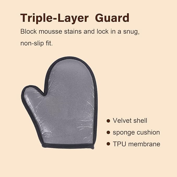 Self Tanner Mitt Applicator Set 2 Pack, Self Tanning Mitt For Self Tanner Body, Streak Free Sunless Tan Gloves, Exfoliating Gloves For Self Tanner,Tanning Mit Kit,Tan Mit Applicator
