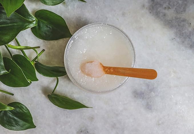 The Keys Salt Scrub -Sea Salt Scrub - Exfoliating Body Scrub with Wooden Spoon - Moisturizing Exfoliator for Hands, Foot, Bath, (12 Ounce (Pack of 3), Lavender)