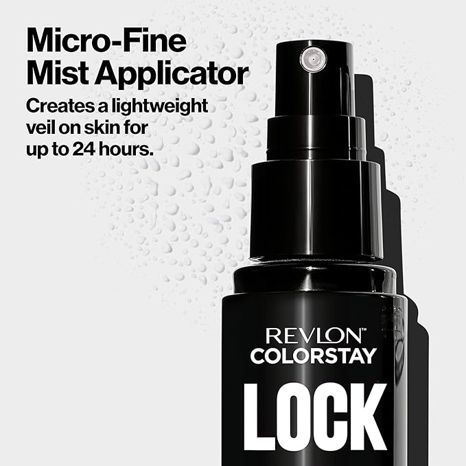 Revlon Colorstay 24 Hr Lock Setting Mist, Keeps Face Makeup from Melting & Fading, Mattifying, Blurring & Oil Absorbing Spray, Transfer-Proof & Mask Friendly, 1.9 fl oz