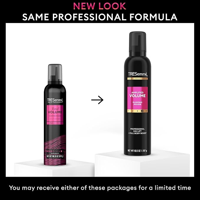 TRESemmé Plumping Mousse Amplified Volume for 24H Lift and Body with Pro Lock Technology 10.5 Fl Oz