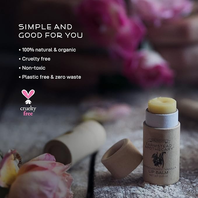 Farmstead Apothecary Lip Balm (Boysenberry & Fig, 2 Pack- Boysenberry Vanilla & Fig Honey)