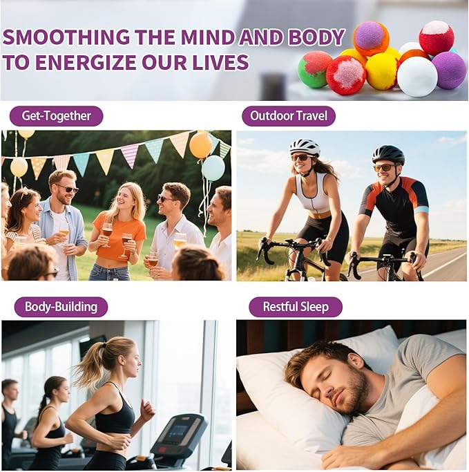 Bath Bombs Birthday Gift for Women Mom Her Daughter Wife Set, 24-Pack Aromatherapy Bubble Bath, Handmade Natural & Organic, Spa Relaxing Birthday Gifts for Men, Amazing Present for Kids