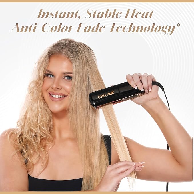 CHI Lava MiniStyler & CHI 44 Iron Guard (2 Oz) Gift Duo, Ceramic Hair Straightener for Long-Lasting Shine, Perfect for Daily Use & Travel, 1.5” Iron