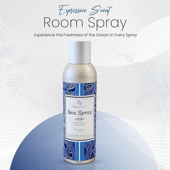 Air Freshener Spray - long lasting luxurious sea spray – Ideal for Bathroom, Kitchen, Office & Car – long lasting home fragrance 6 FL Oz
