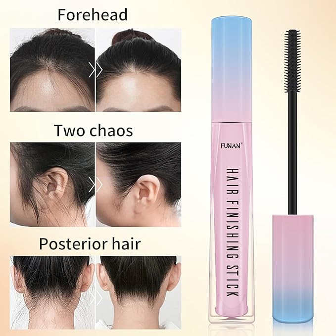 Hair Wax Stick Set for Flyaways, Slick Back Hair Finishing Tool Kit - Edge Brush Rat Tail Comb Set, Topsy Tail Tool - 10 Pcs