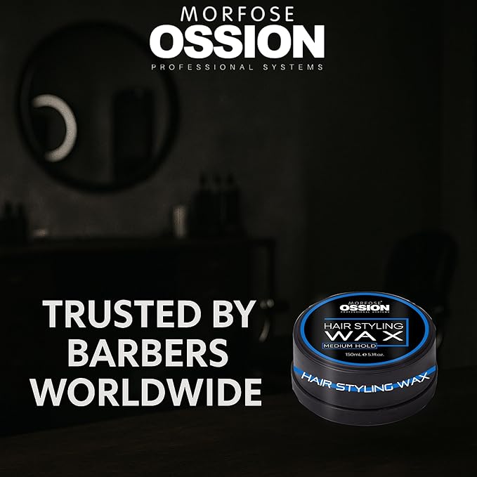 Morfose Barber Wax,(5.30 Ounce (Pack of 1), Medium Hold, Premium Hair Styling Wax for Men, Natural Shine, Easy Application, Ideal for Various Styles, Long-Lasting, Water-Soluble, Pleasant Fragrance